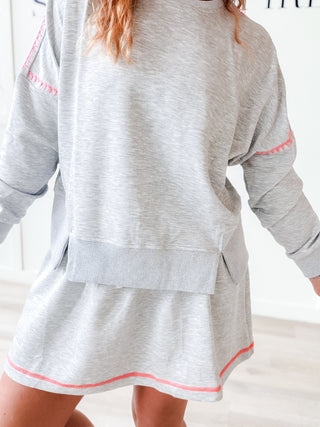 Maddy Accent Stitch Sweatshirt