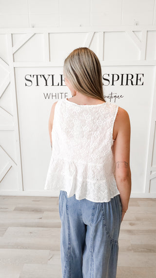 Bella Front Tie Ruffle Top