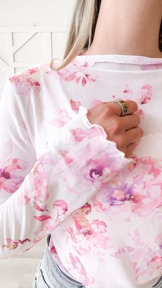 Julietta Floral Mesh Top