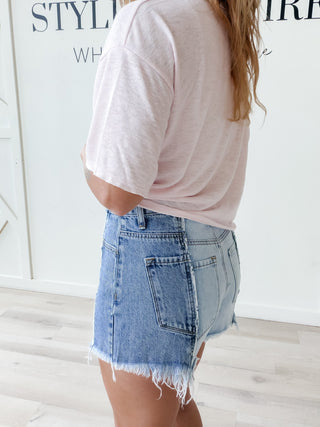Vervet Two Tone Denim Shorts