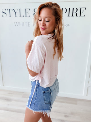 Vervet Two Tone Denim Shorts