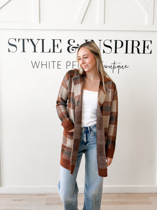 Charlie Plaid Sweater Coat