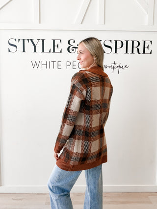 Charlie Plaid Sweater Coat