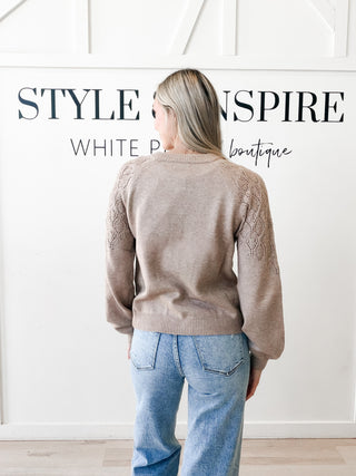 Sandra Scalloped Cable Knit Cardigan