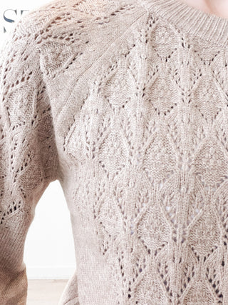 Sandra Scalloped Cable Knit Cardigan