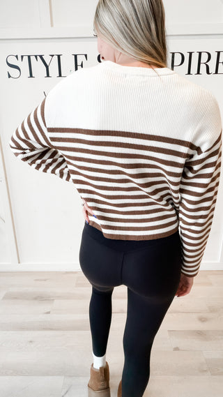 Nora Stripe Bow Detail Sweater