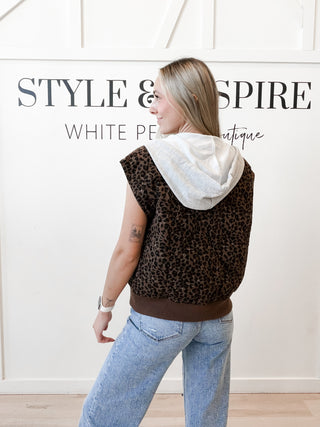 Lexa Hooded Leopard Vest