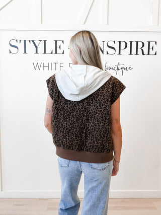 Lexa Hooded Leopard Vest
