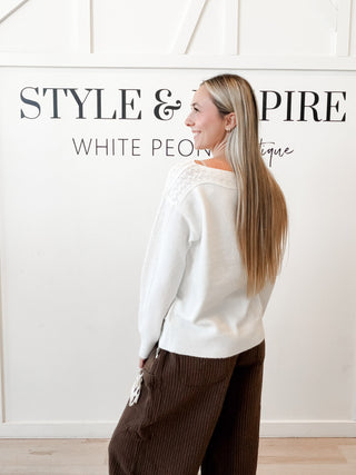 Kayla Lace Detail Sweater
