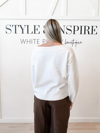 Kayla Lace Detail Sweater