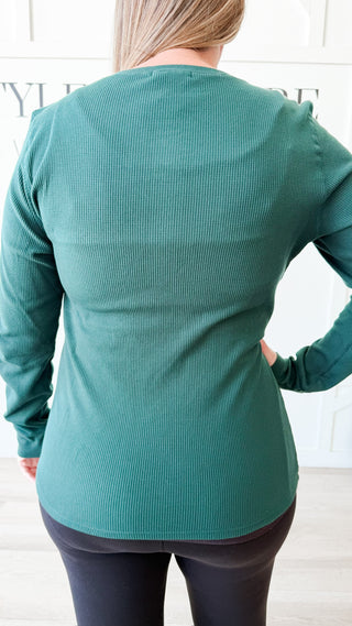 Myra Long Sleeve Rib Henley