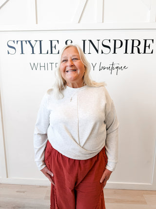 Nancy Modal Draped Front Top