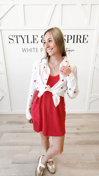 Cherry Embroidered Shirt