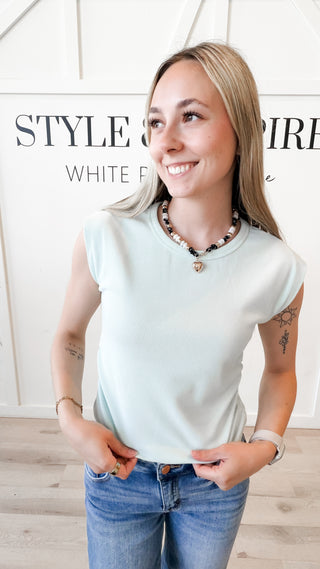 Julia Side Ruched Muscle Top