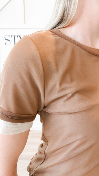 Emma Mesh Jersey Combo Tee
