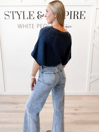 Linda Half Dolman Sleeve Sweater