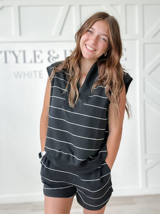 Lainey Scuba Luxe V-Neck Sleeveless Top
