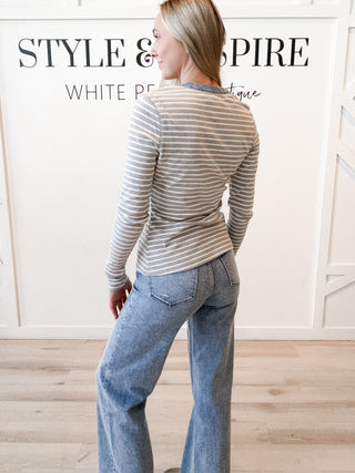 Celia Washed Stripe Henley