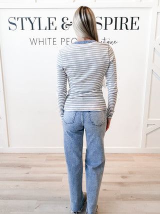 Celia Washed Stripe Henley