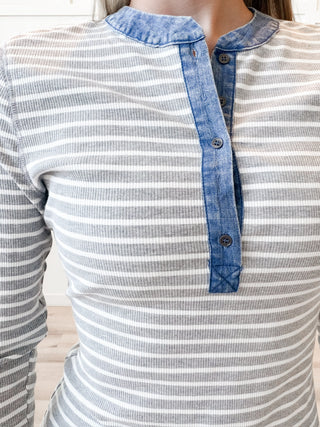 Celia Washed Stripe Henley
