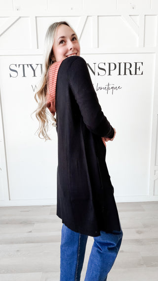 Sylvia Long Line Open Cardigan