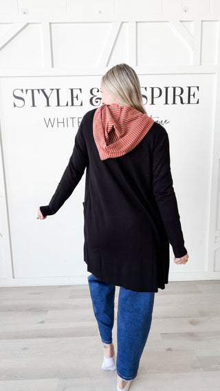 Sylvia Long Line Open Cardigan