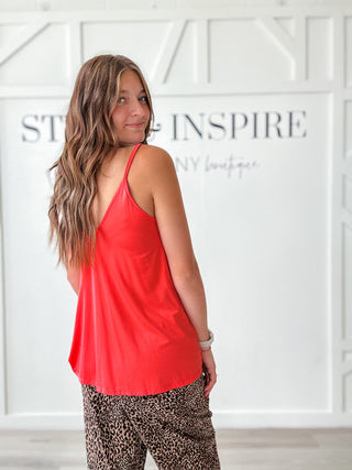 Rhonda Double V-Neck Loose Fit Cami *FINAL SALE*