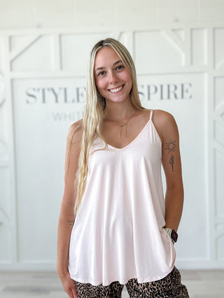 Rhonda Double V-Neck Loose Fit Cami *FINAL SALE*