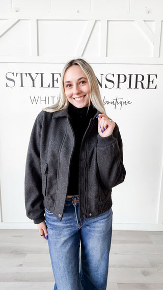 Orian Felt Bomber Jacket