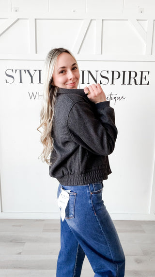 Orian Felt Bomber Jacket