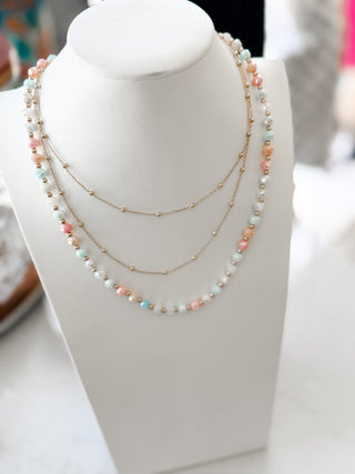 Pastel Layer Necklace. *Final Sale*
