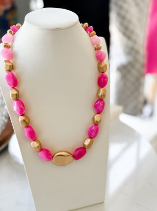Pink Pebble Necklace. *Final Sale*