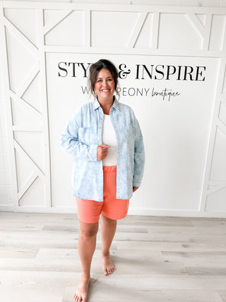 Tabbie Floral Denim Shirt