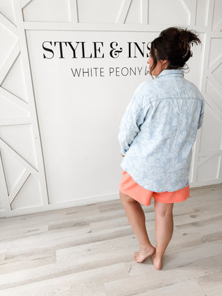 Tabbie Floral Denim Shirt