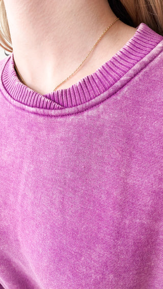 Janette Acid Wash Oversized Sweatshirt