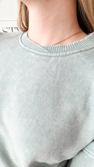 Janette Acid Wash Oversized Sweatshirt