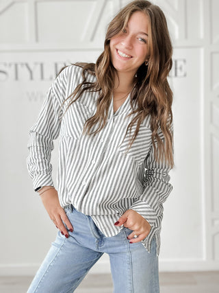 Selah Stripe Oversized Shirt