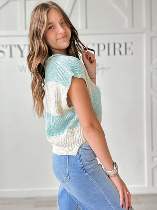Liza Stripe Sleeveless Sweater *FINAL SALE*