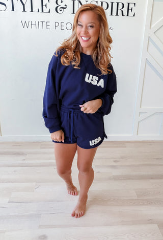 Team USA Terry Semi-Cropped Sweatshirt