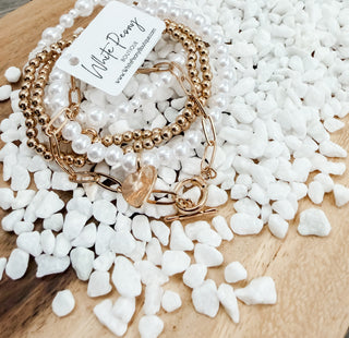 Pearl Bow Bracelet. *Final Sale*