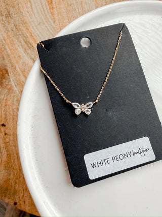 Crystal Butterfly Necklace. *Final Sale*