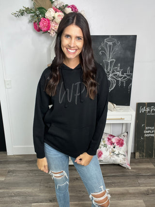 White Peony Puff Sweatshirt