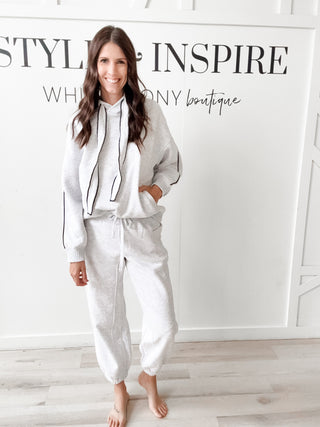 Amberly Piping Hoodie