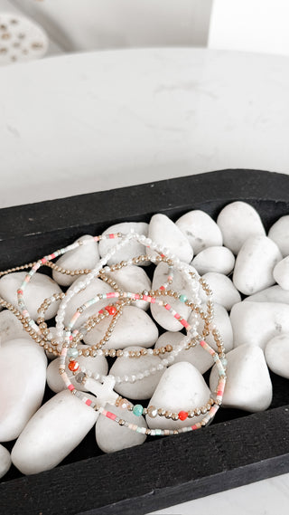 Cross Bead Bracelet. *Final Sale*