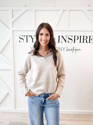 Aspen Plaid Collar Sweater