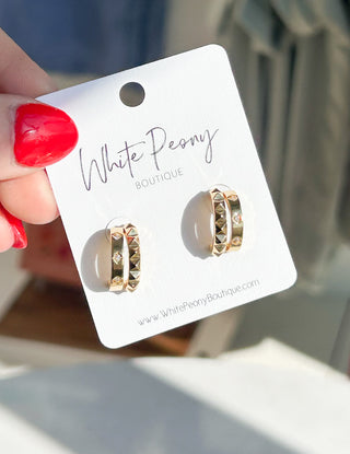 Mixed Texture Open Hoop Earrings *Final Sale*