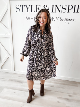 Gabbie Long Sleeve Floral Dress