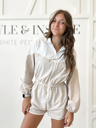Lillian Nylon Contrast Romper