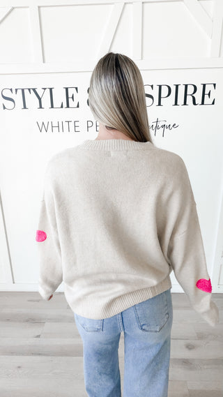 Maggie Chenille Heart Sweater