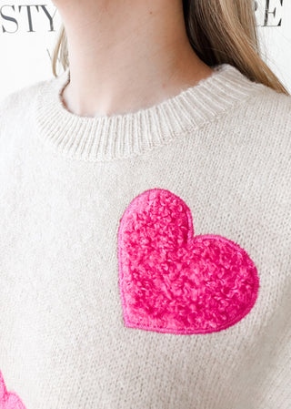 Maggie Chenille Heart Sweater